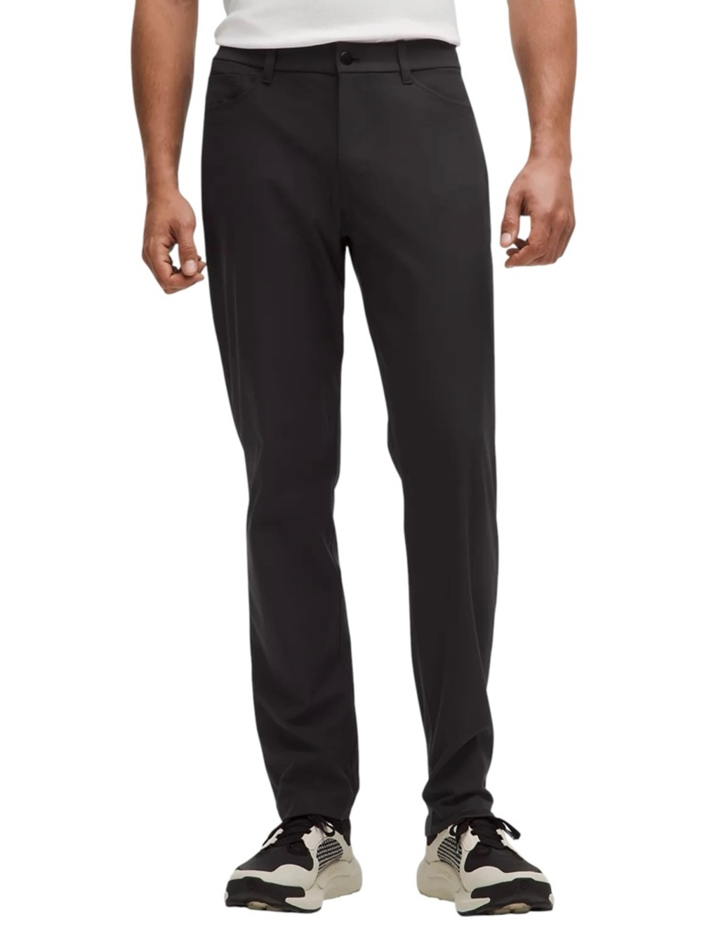 Lululemon ABC Classic-Fit 5 Pocket Pant Navy Black Warpstreme Sz 36 NWOT